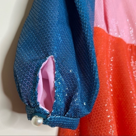 Olivia Rubin Amber Dress in Colorblock Sequins - Picture 10 of 16